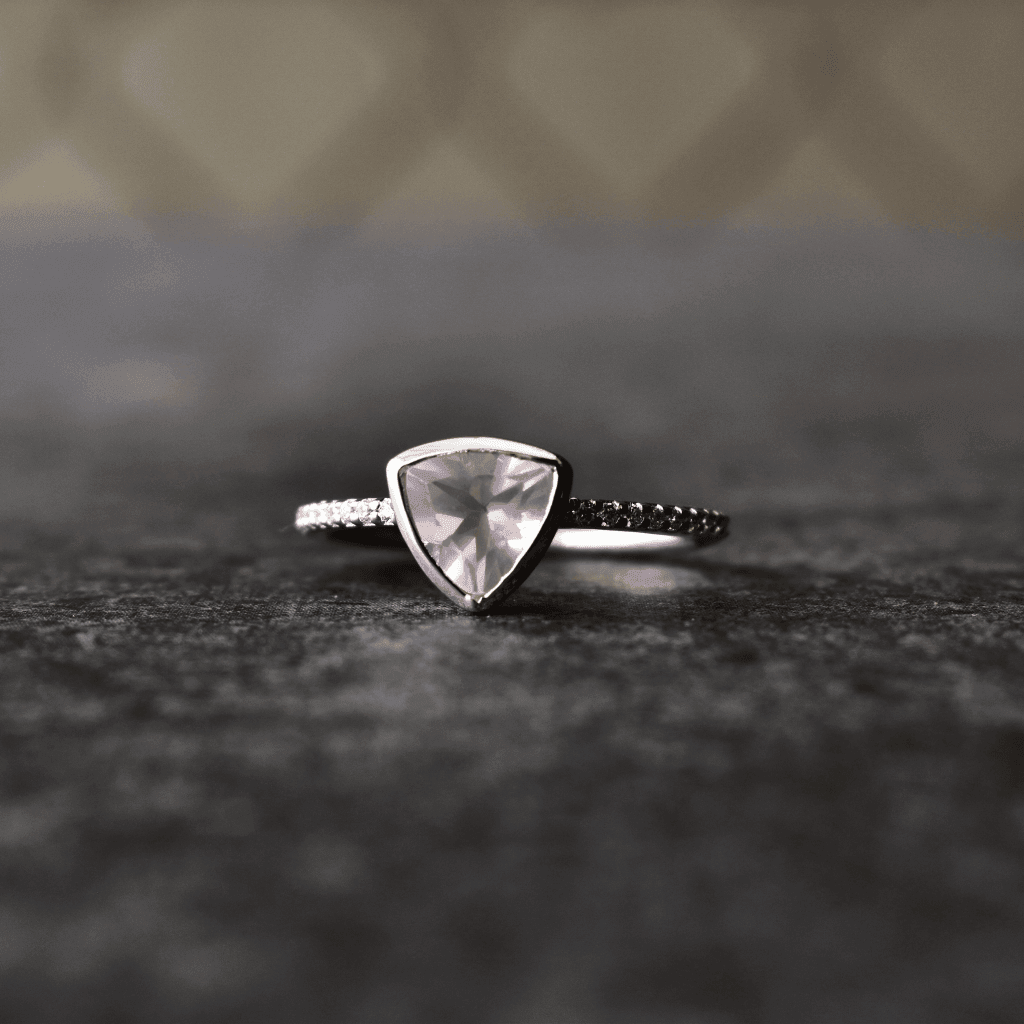 Trillion Tango - Rose Quartz Ring -