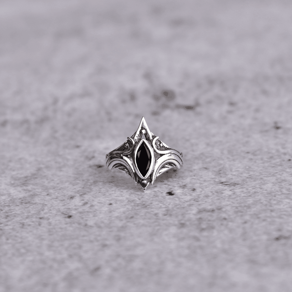 Viking Valor - Black Onyx Ring -