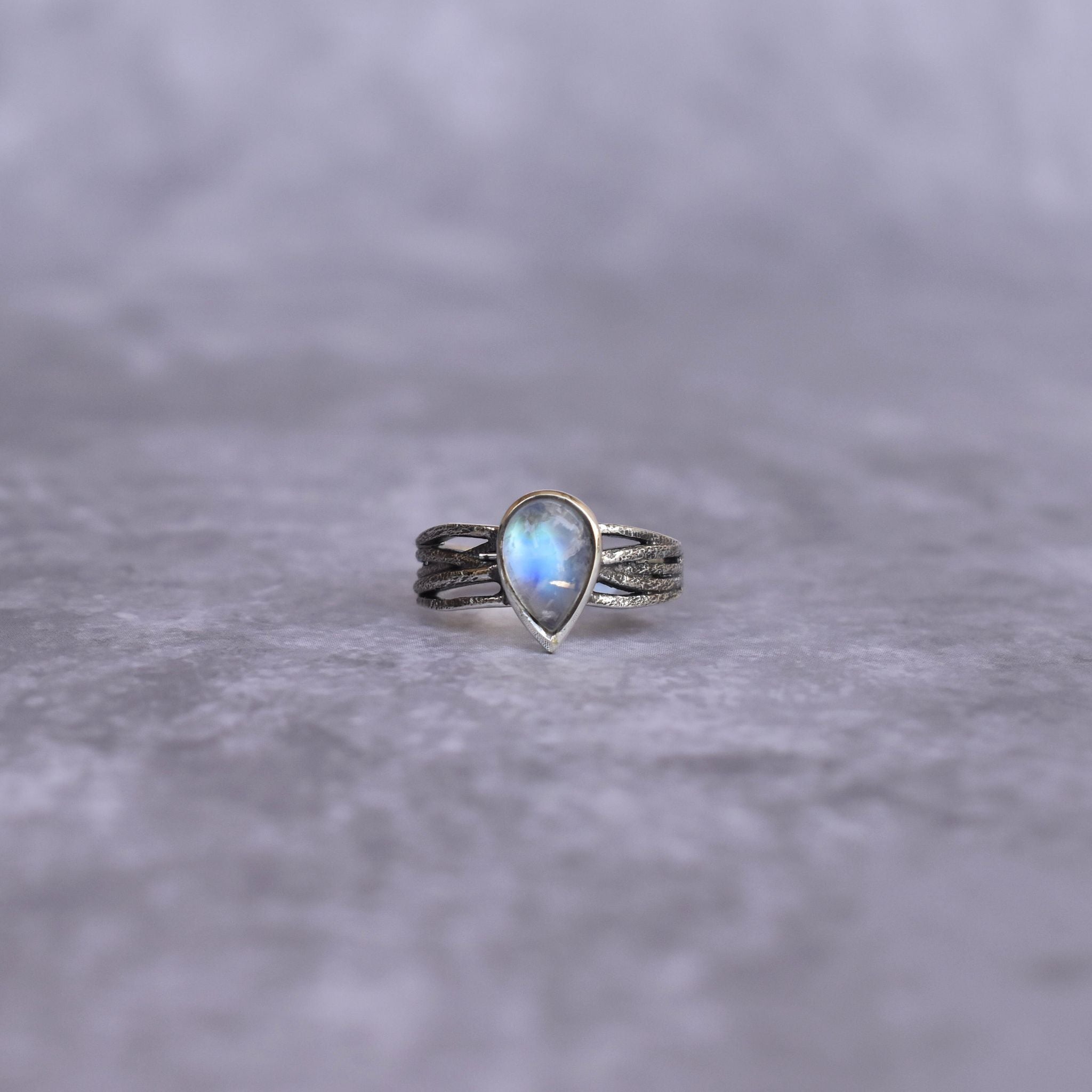 Pear Essence - Moonstone Ring