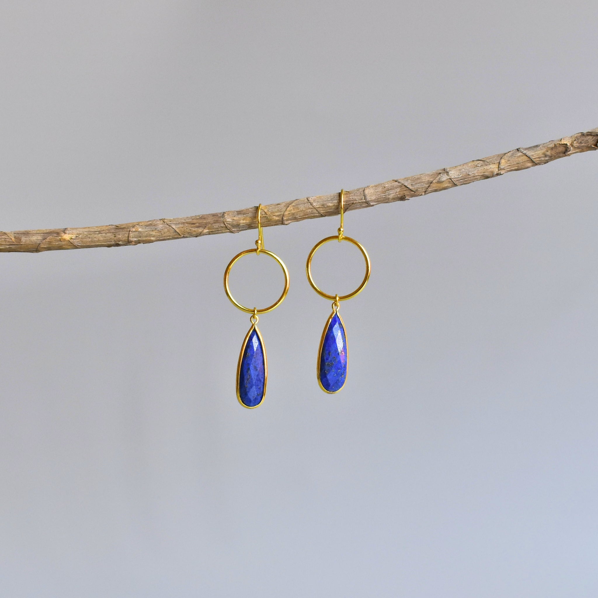 Echo Loops - Lapis lazuli Earrings