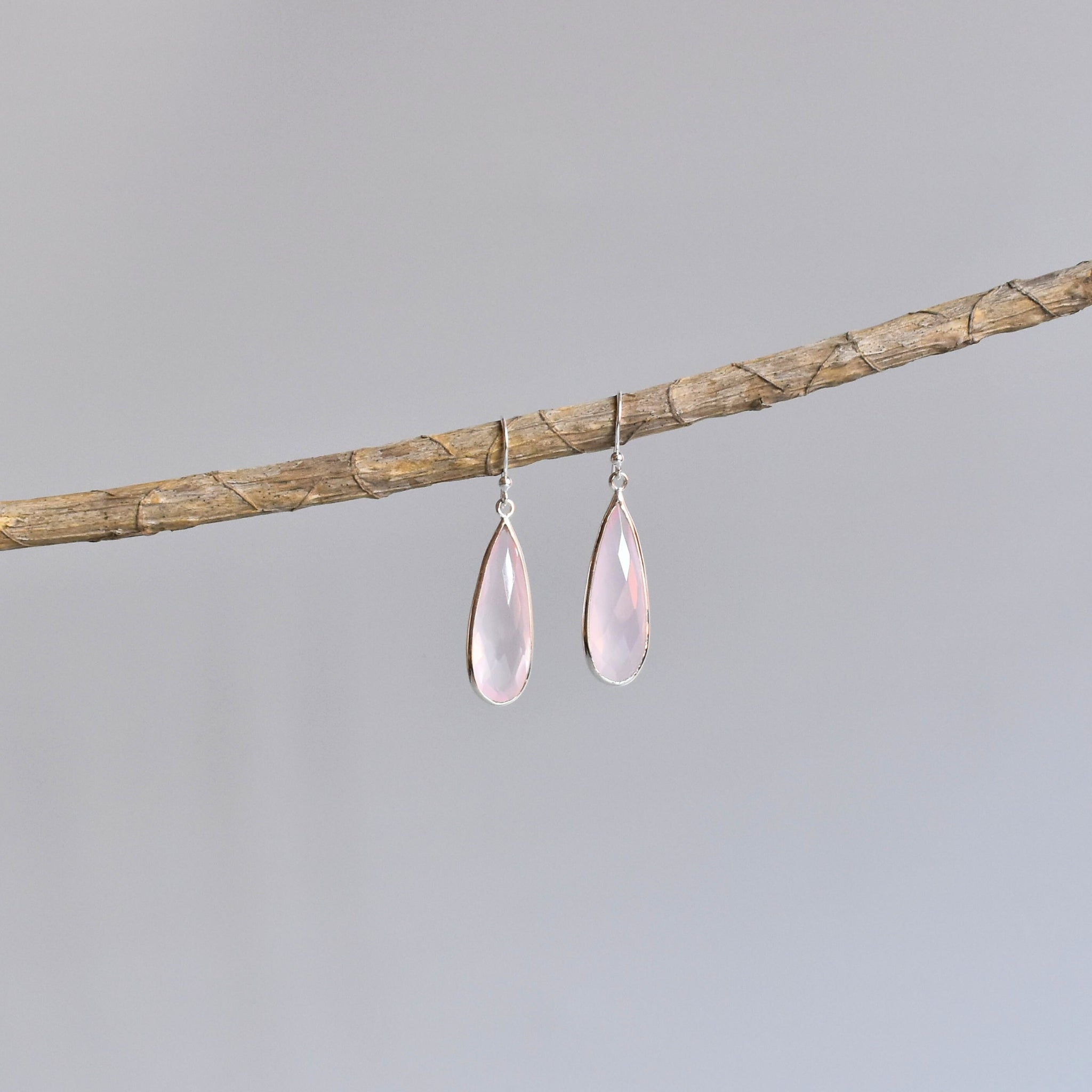 Teardrop Treasure - Rosenquarz Ohrringe