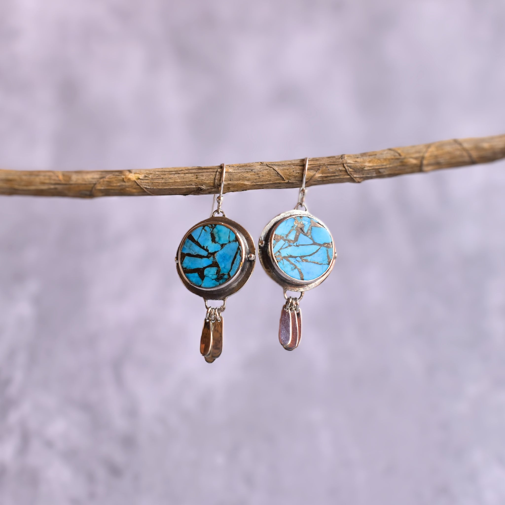 Heritage Discs - Turquoise Dangle