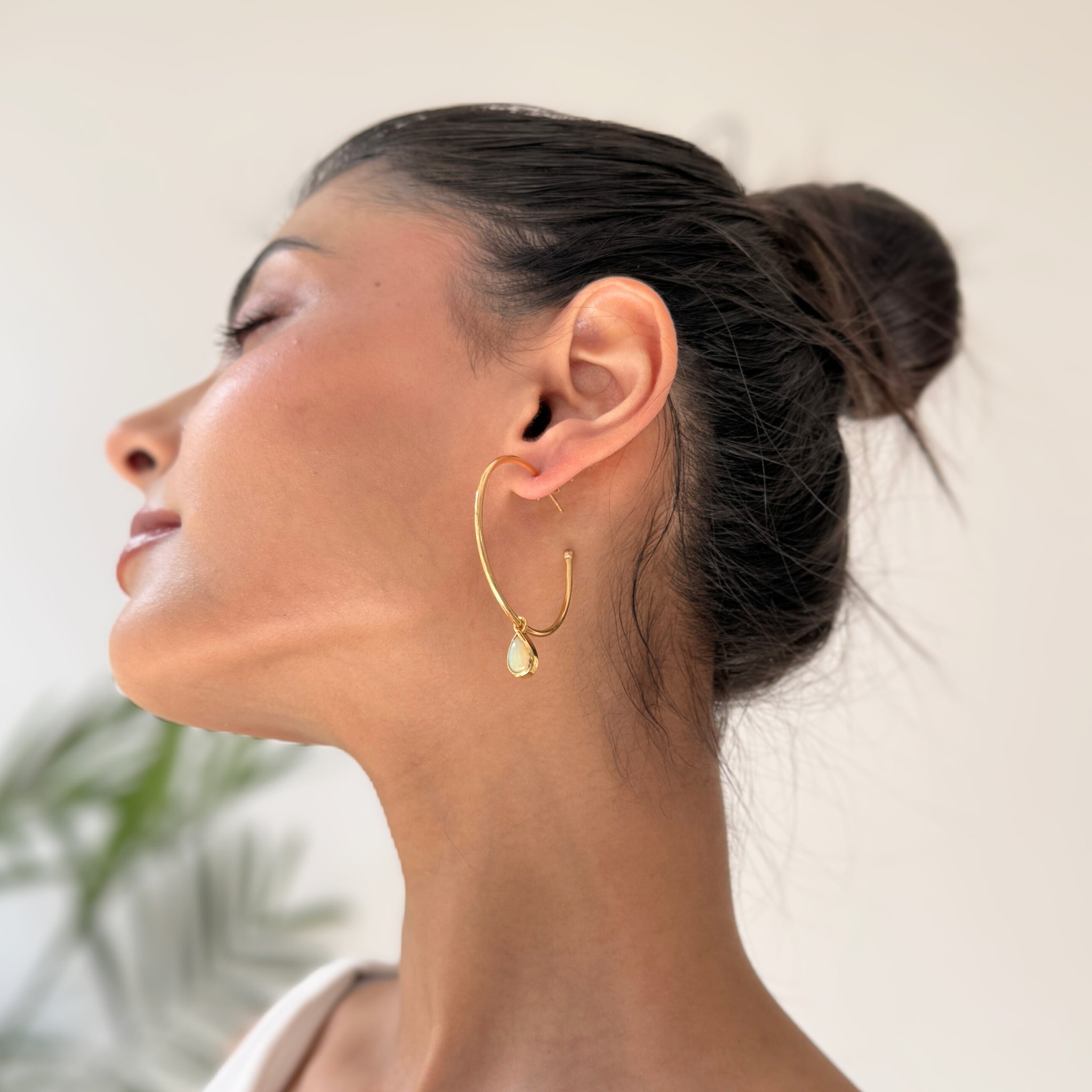 Canyon - Opal Hoop Earrings