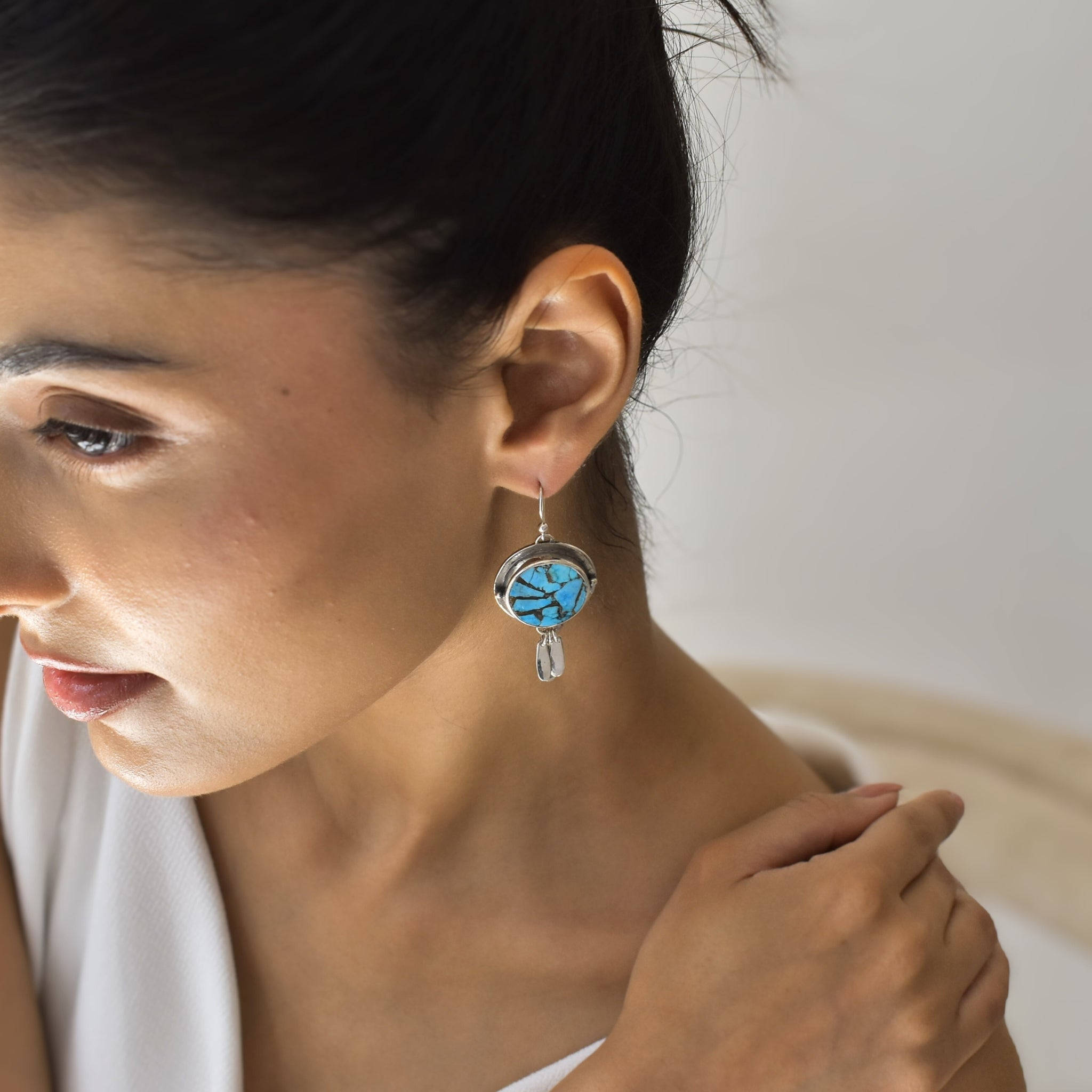 Heritage Discs - Turquoise Dangle