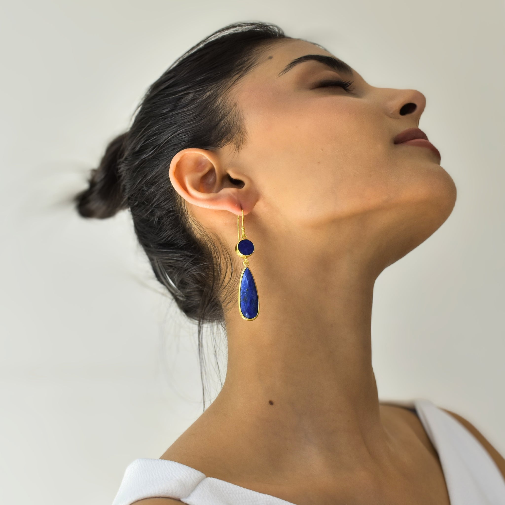Orbital Drops - Lapis lazuli Earrings