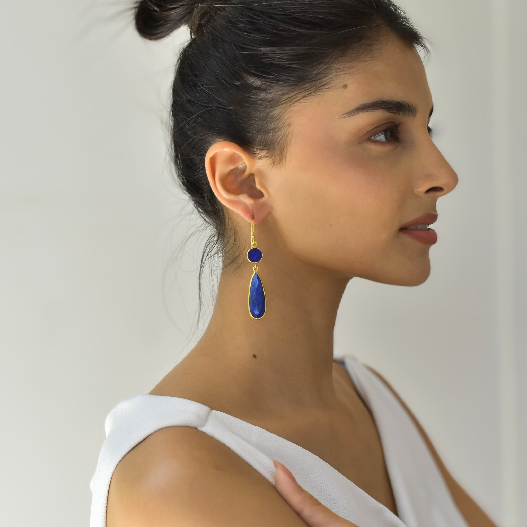 Orbital Drops - Lapis lazuli Earrings