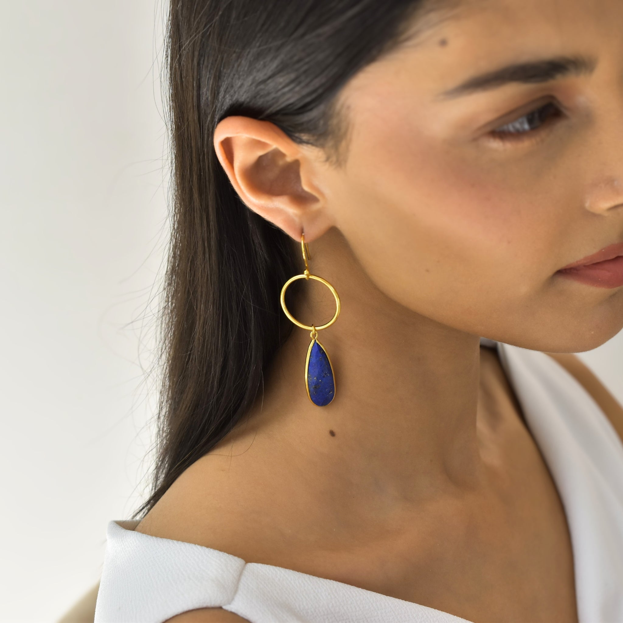 Echo Loops - Lapis lazuli Earrings