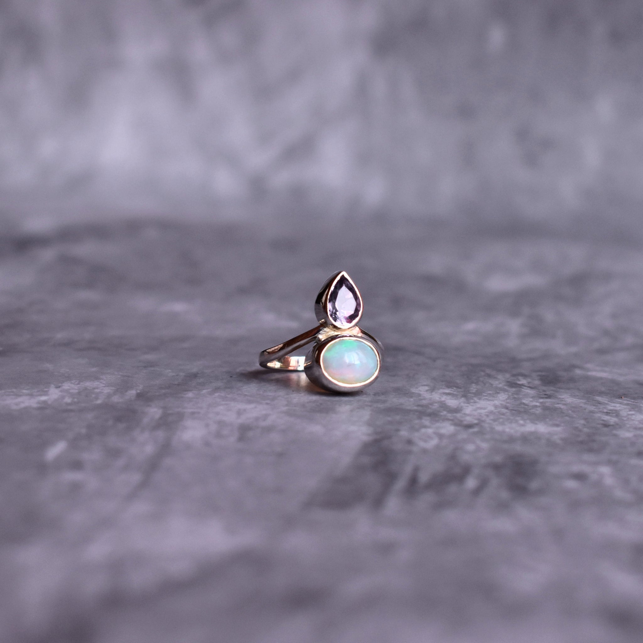 Celeste Crown - Opal and Amethyst Ring