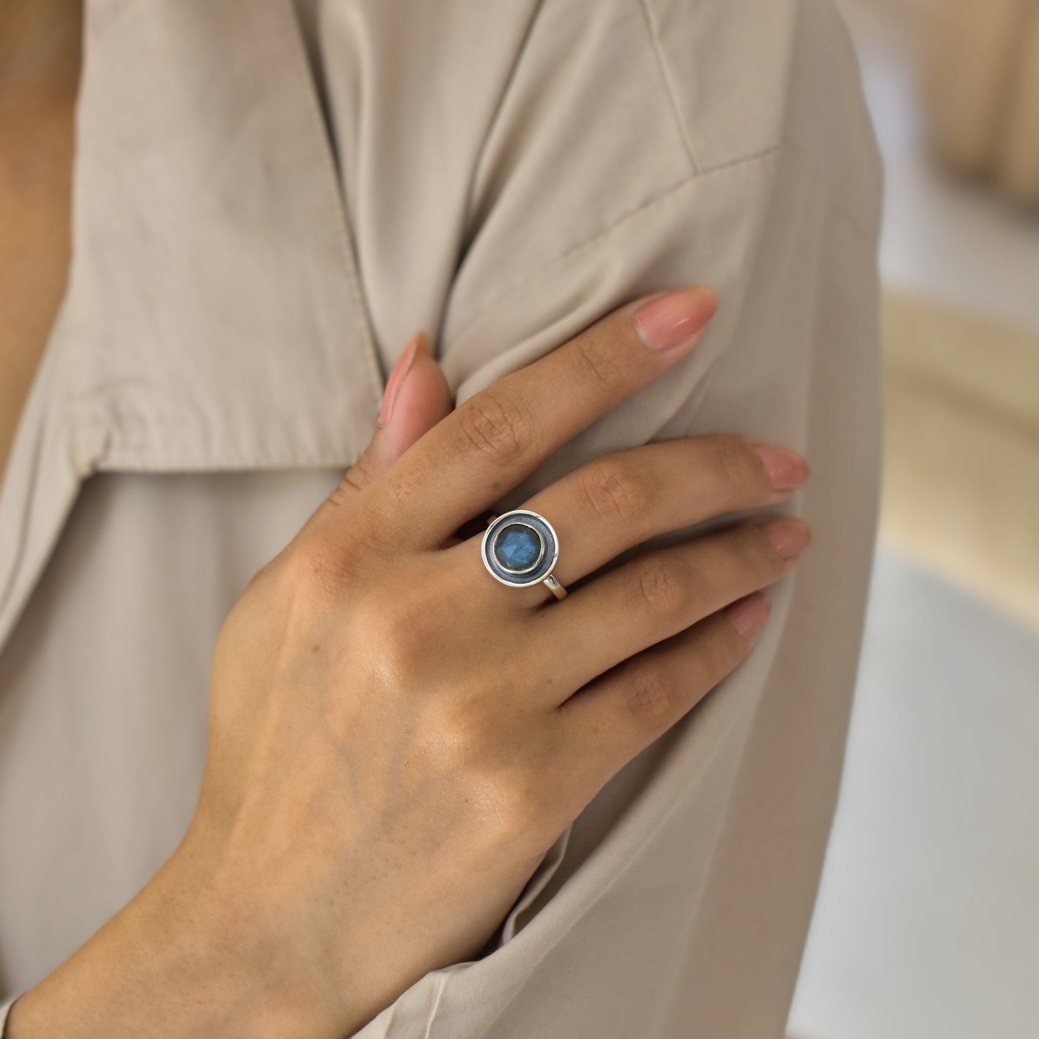 Purity Orb - Labradorite Ring