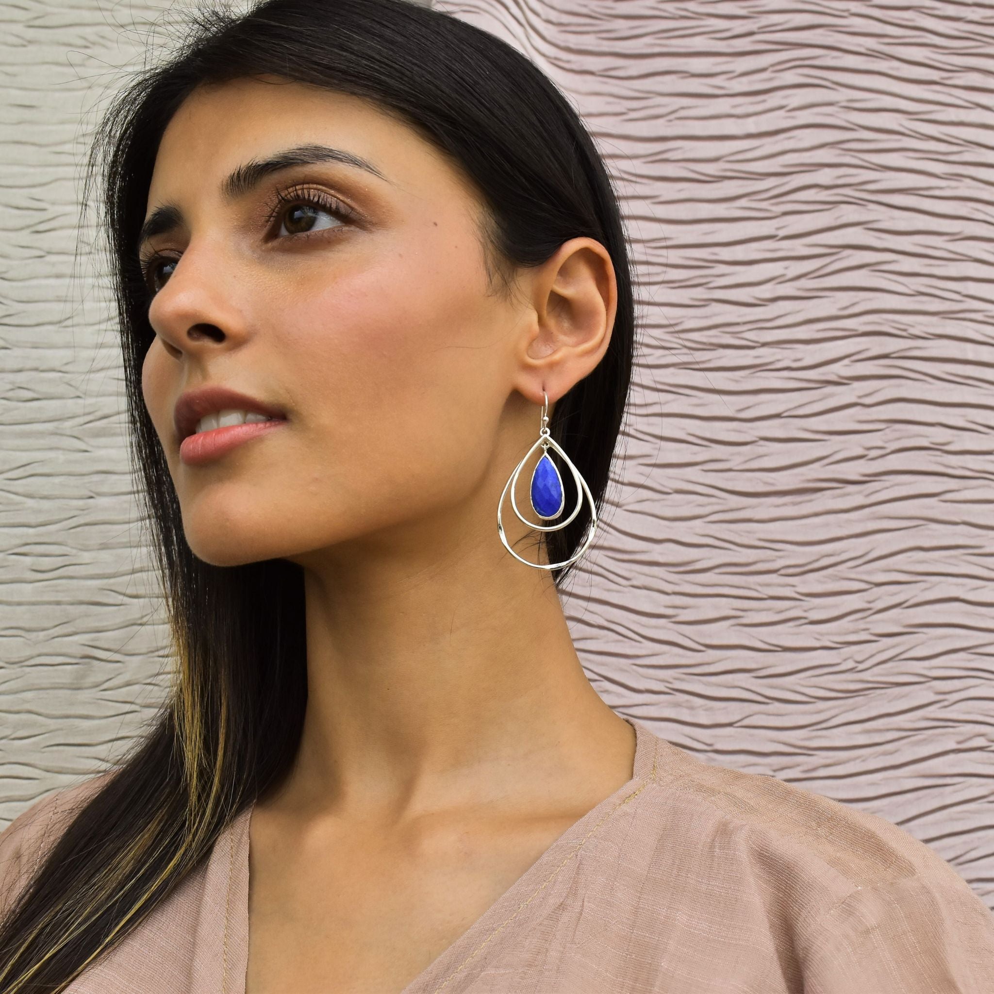 Pear-fect Bohemian - Lapis Lazuli Earrings