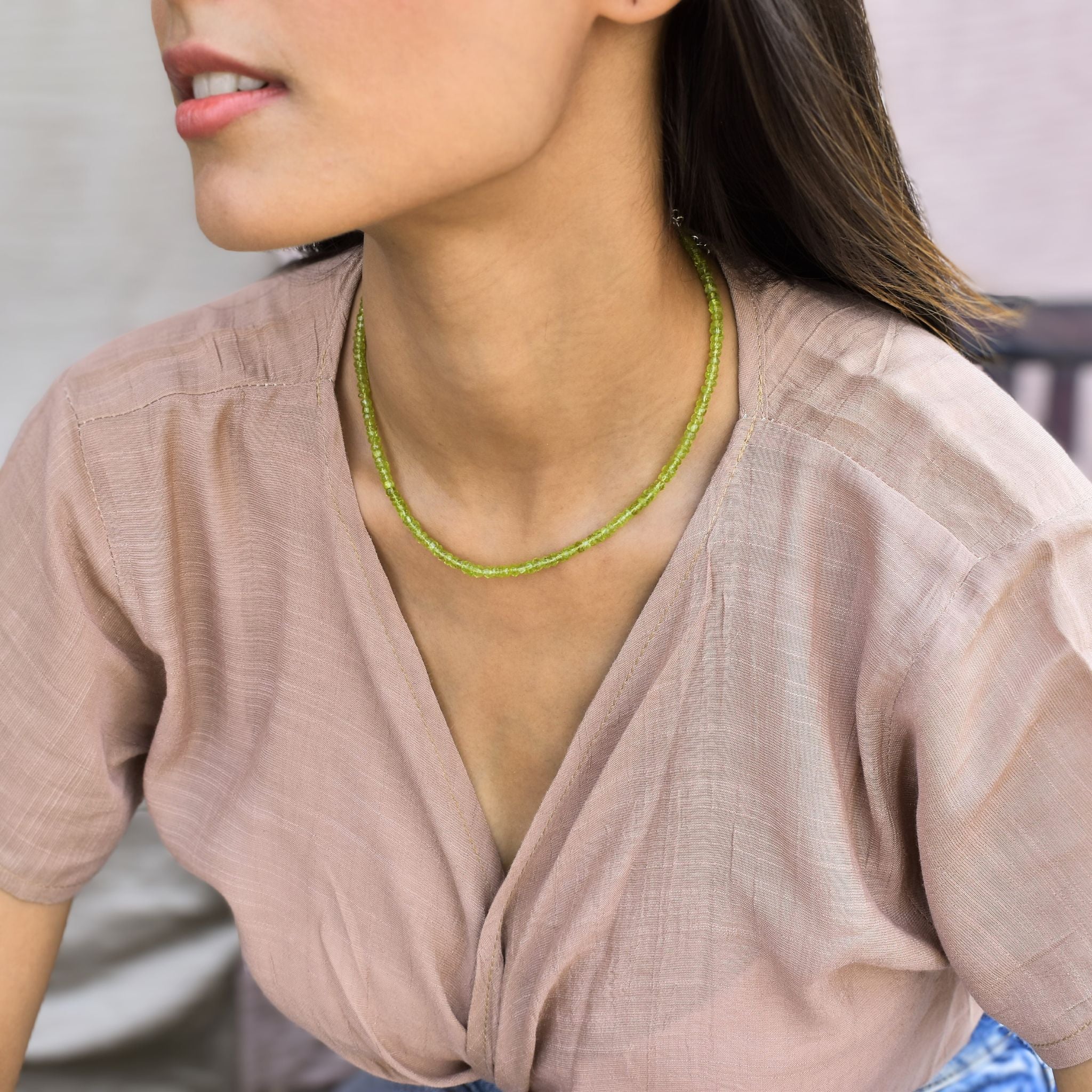 Luxe Line - Peridot Necklace