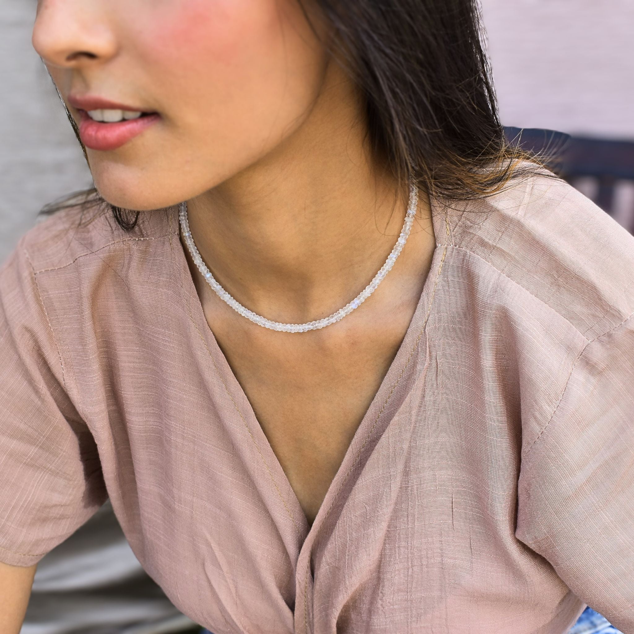 Luxe Line -  Moonstone Necklace