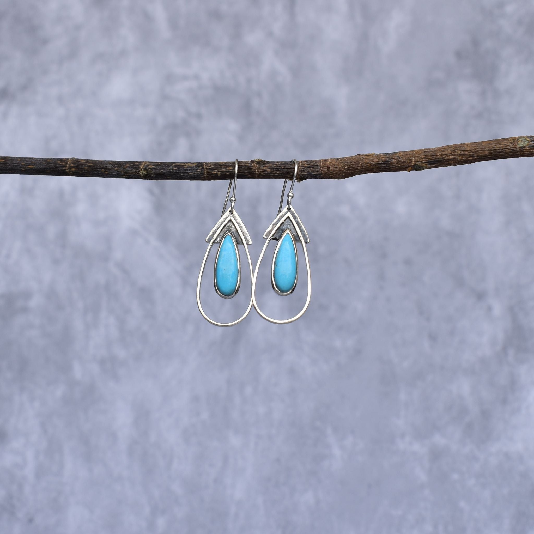Rustic Pears - Turquoise Earrings