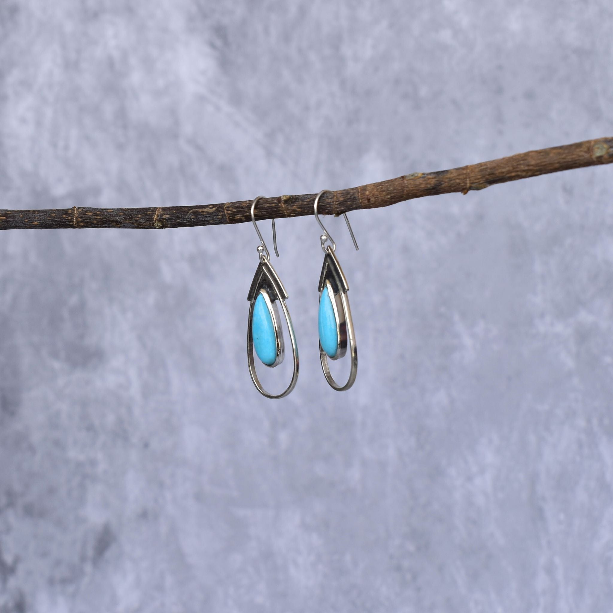 Rustic Pears - Turquoise Earrings