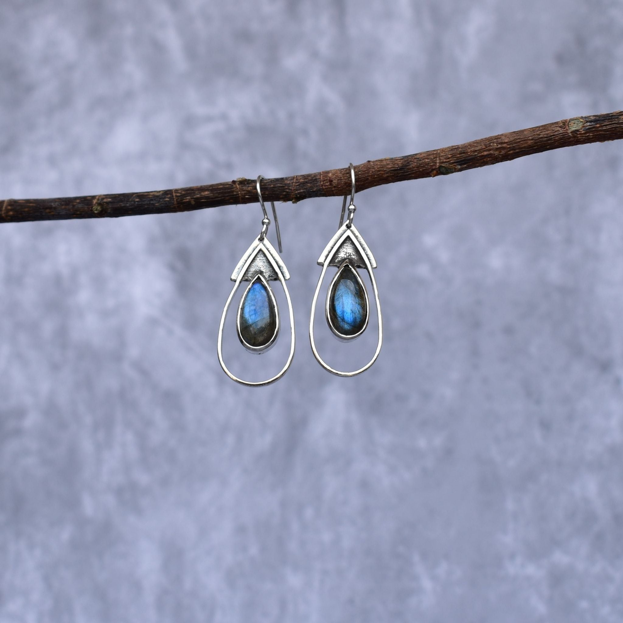 Rustic Pears - Labradorite Earrings