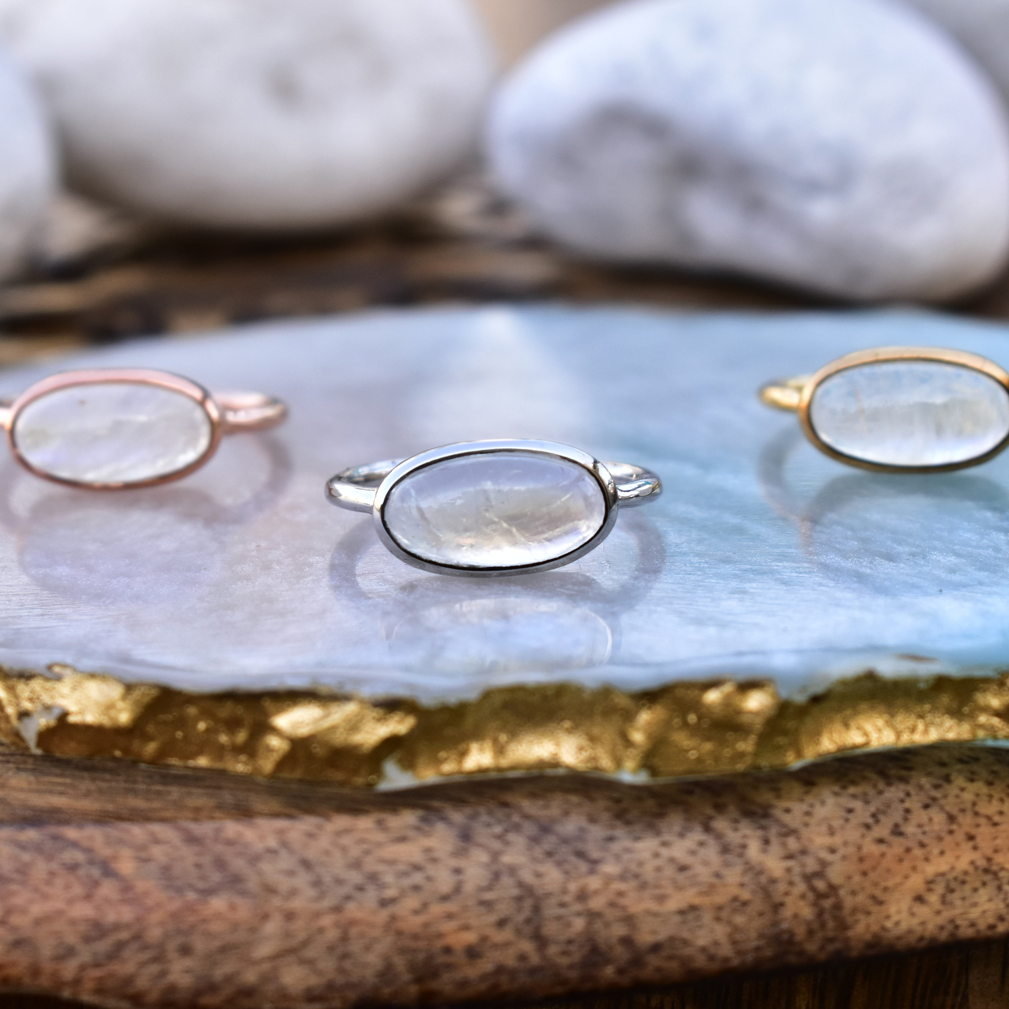 Minimal Bohemian - Moonstone Ring
