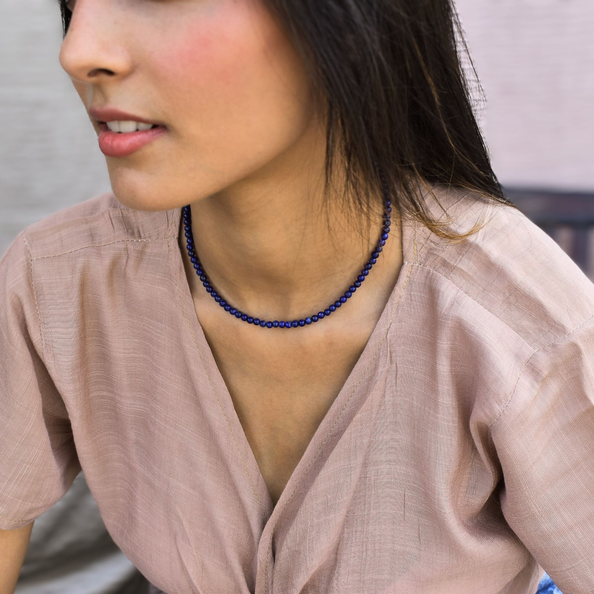 Luxe Line  - Lapis Necklace