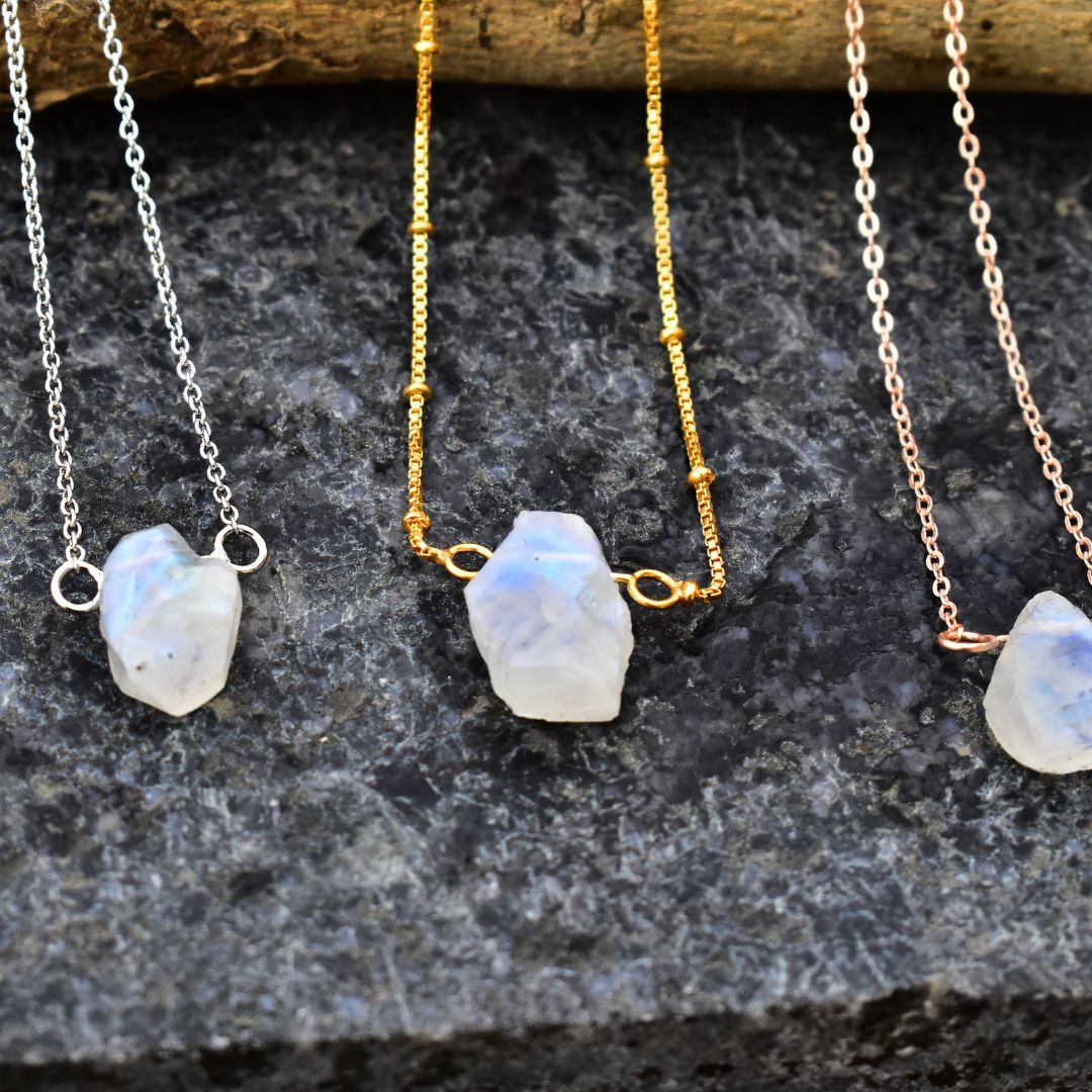 Raw Beauty - Moonstone Necklace