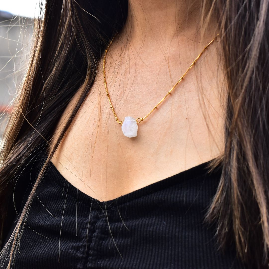 Raw Beauty - Moonstone Necklace