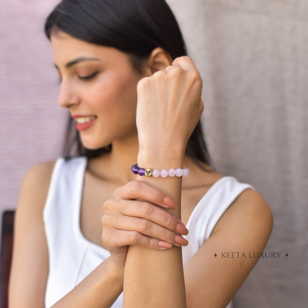 Rose Quartz & Amethyst Bracelet