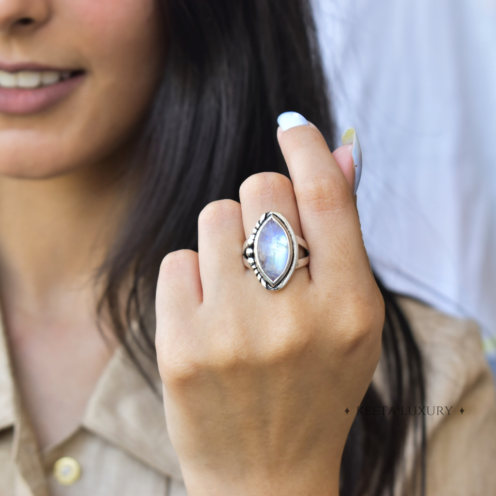 Boho Moonstone Ring