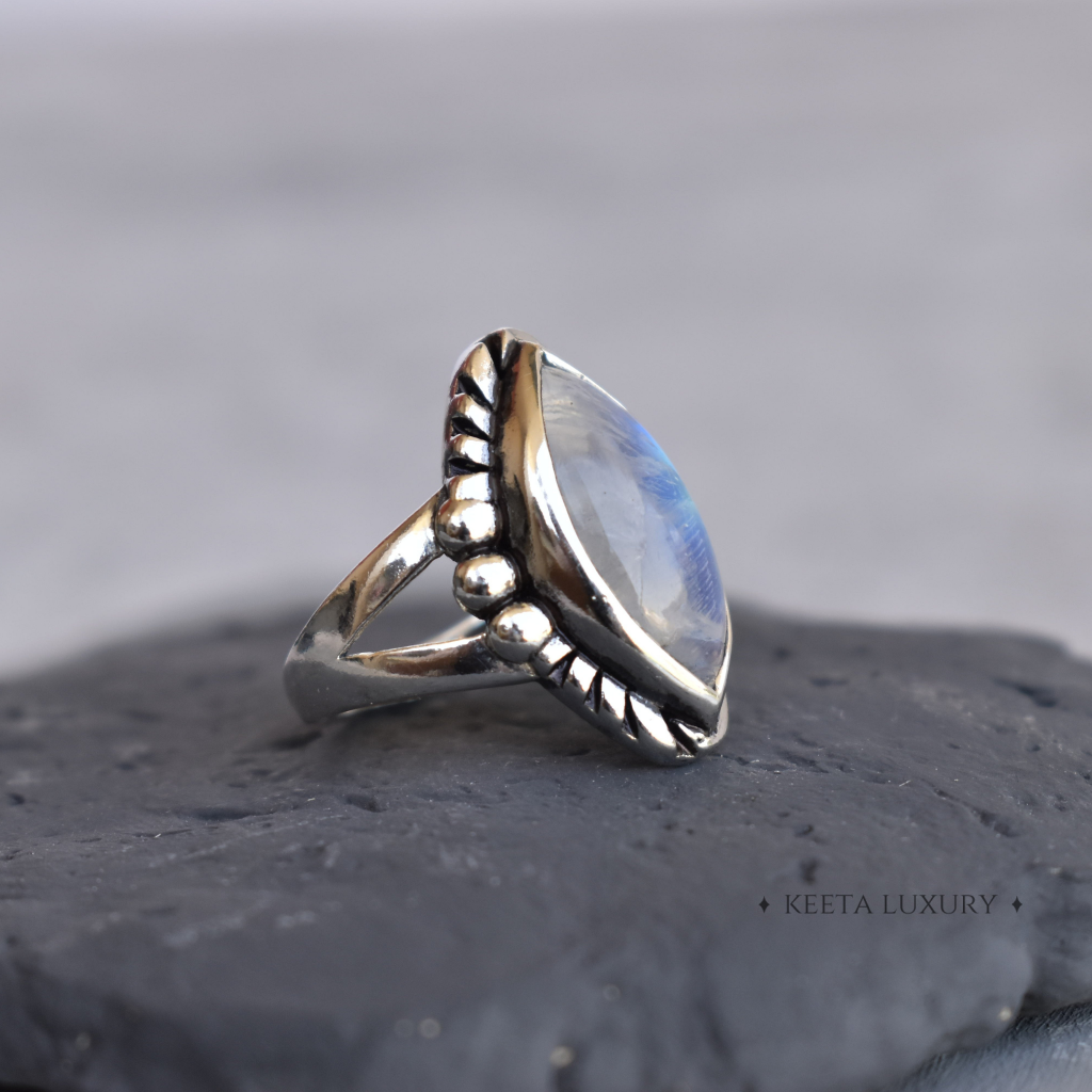 Boho Moonstone Ring