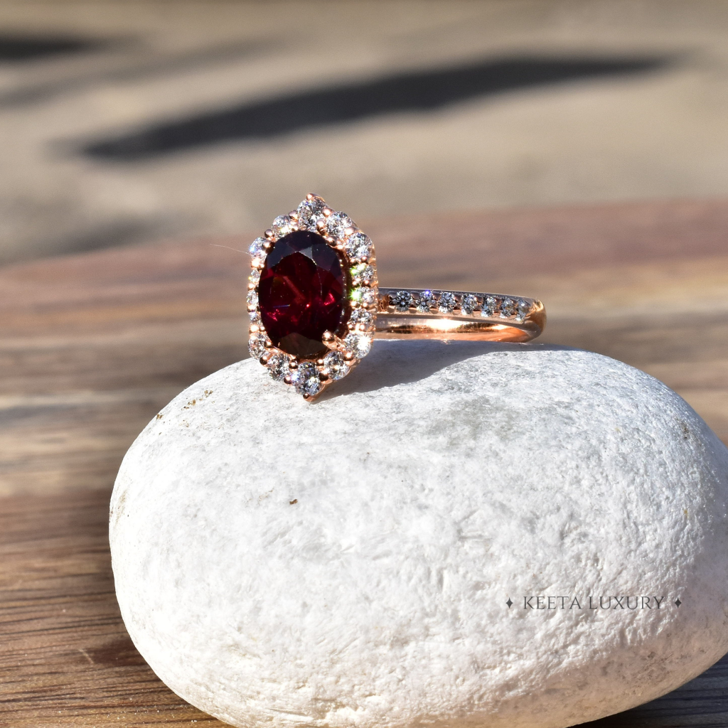 Eternal Bloom - Garnet Ring -