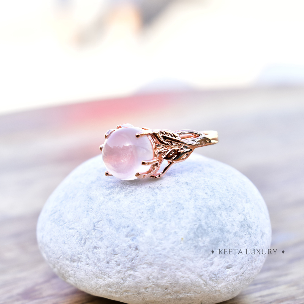 Flourishing Blooms - Rose Quartz Ring -