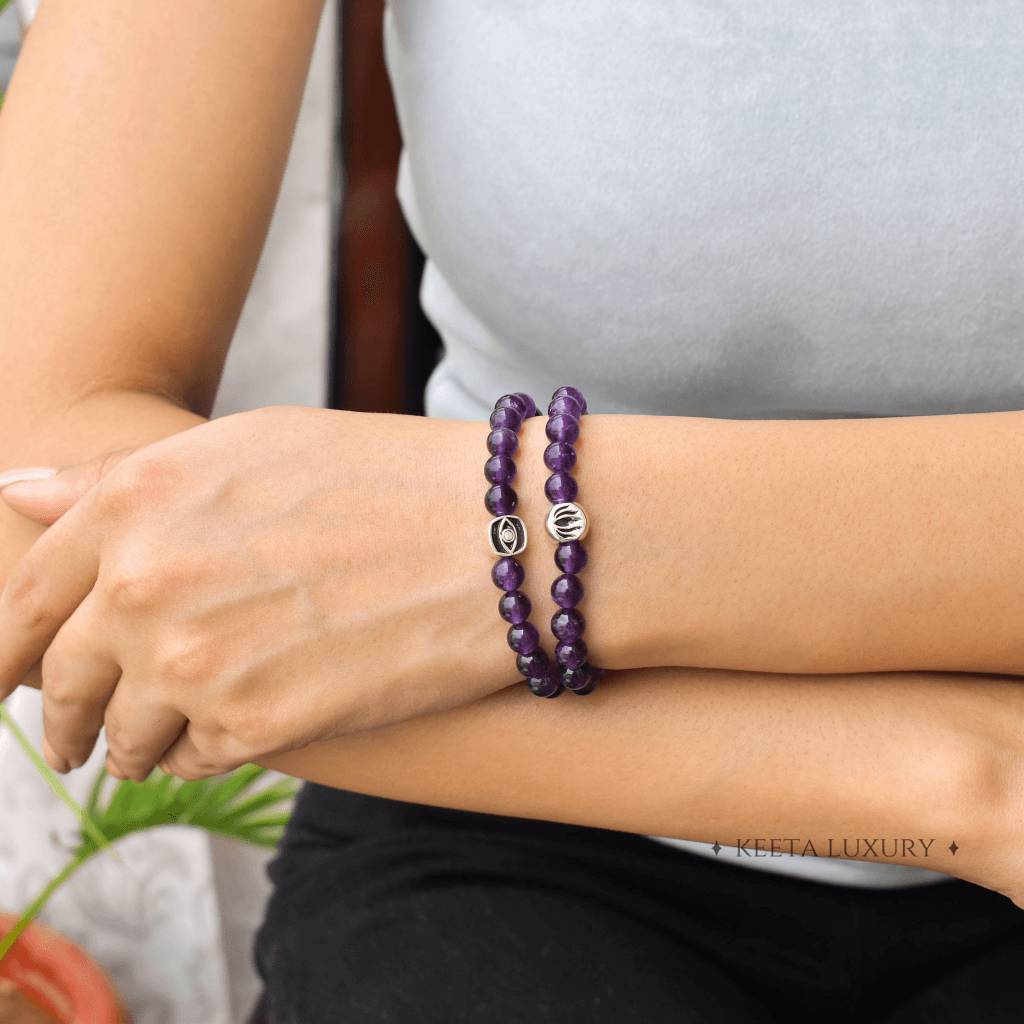 Gaze Of Protection - Amethyst Bracelets -