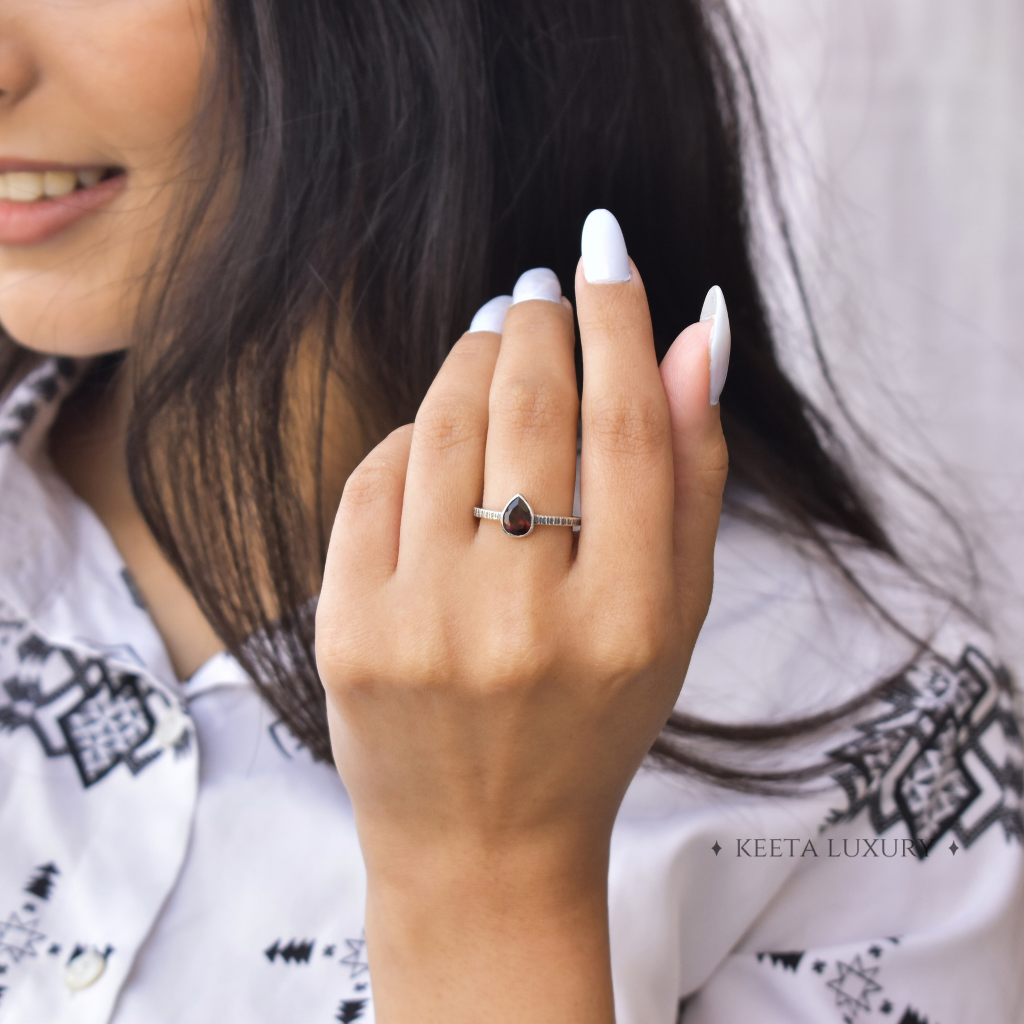 Gypsy Soul - Garnet Ring -