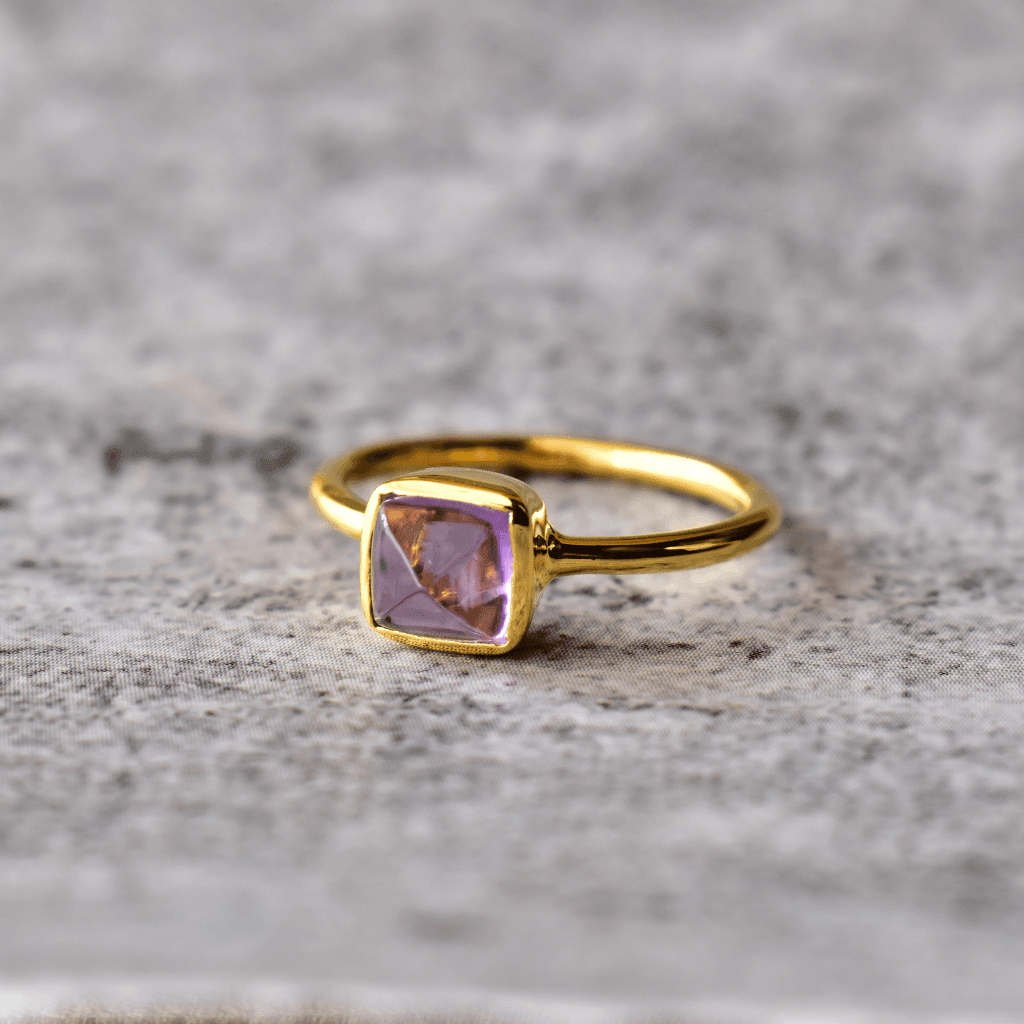 Lavender Square - Amethyst Ring -