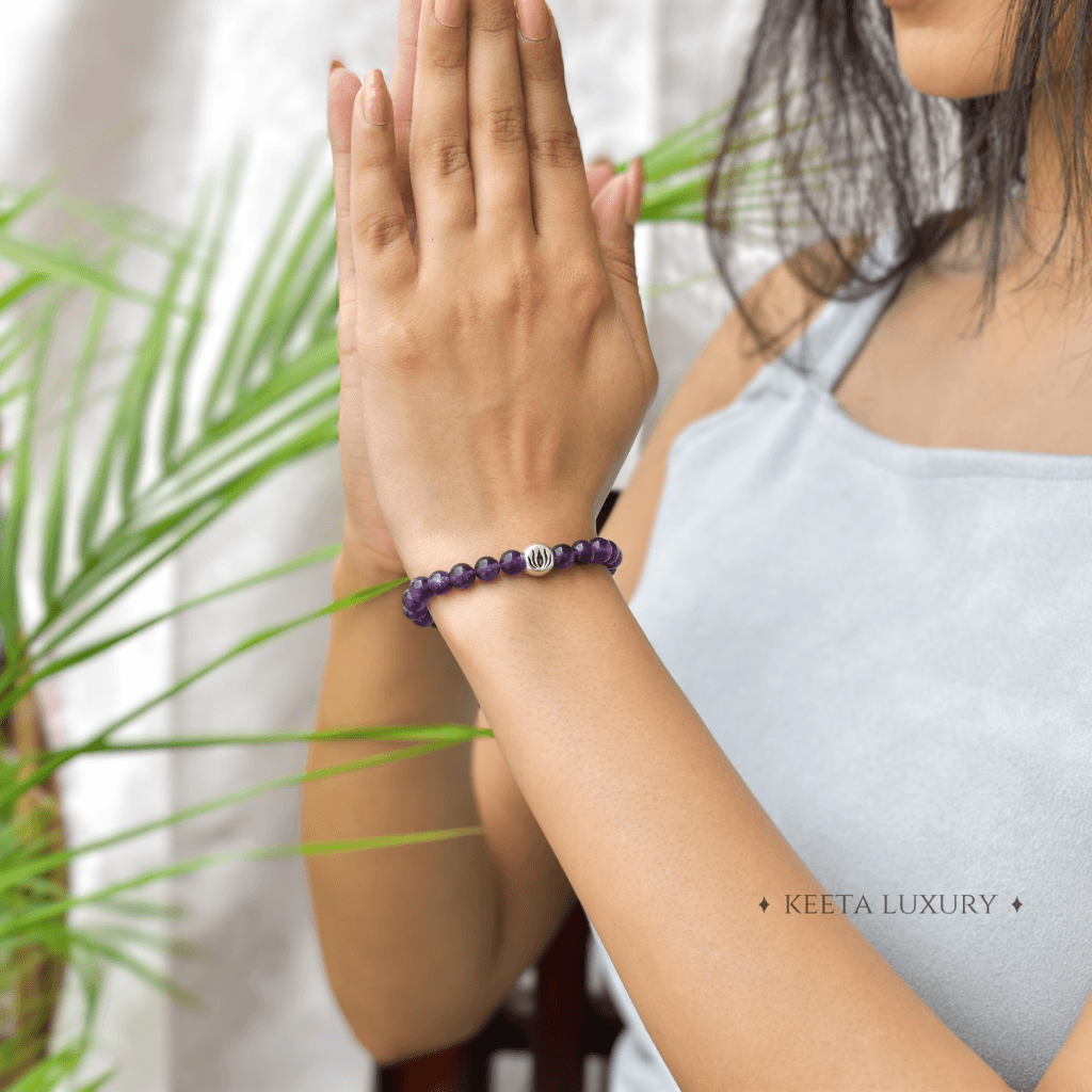 Lotus Bloom - Amethyst Bracelets -