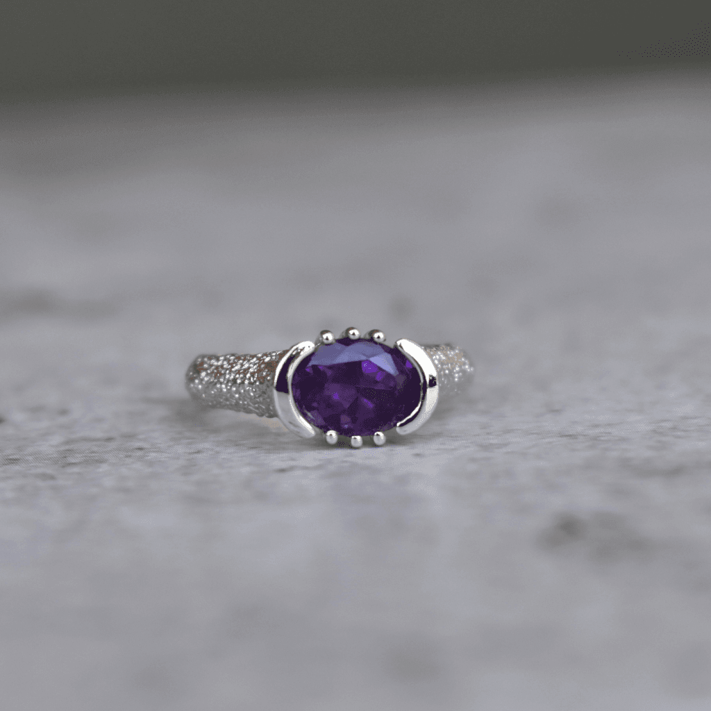 Luminous Texture - Amethyst Ring -