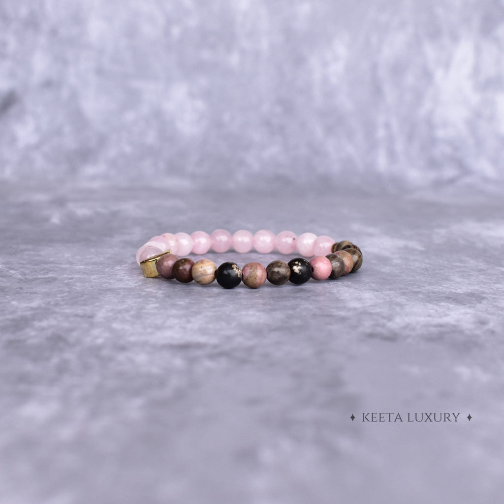 Lunar - Rose Quartz & Rhodonite Bracelet Bracelets