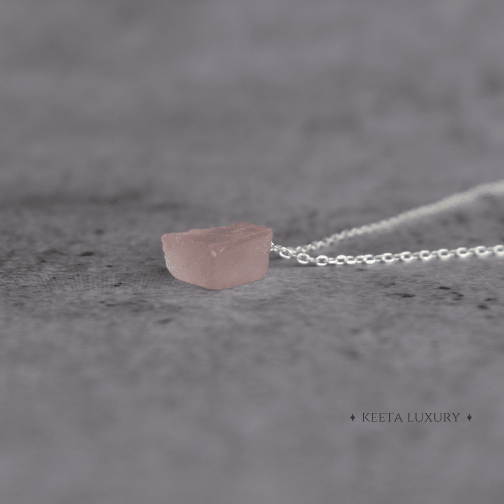 Organic Raw - Rose Quartz Necklace -