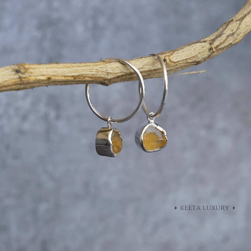 Raw Regency - Citrine Earrings -