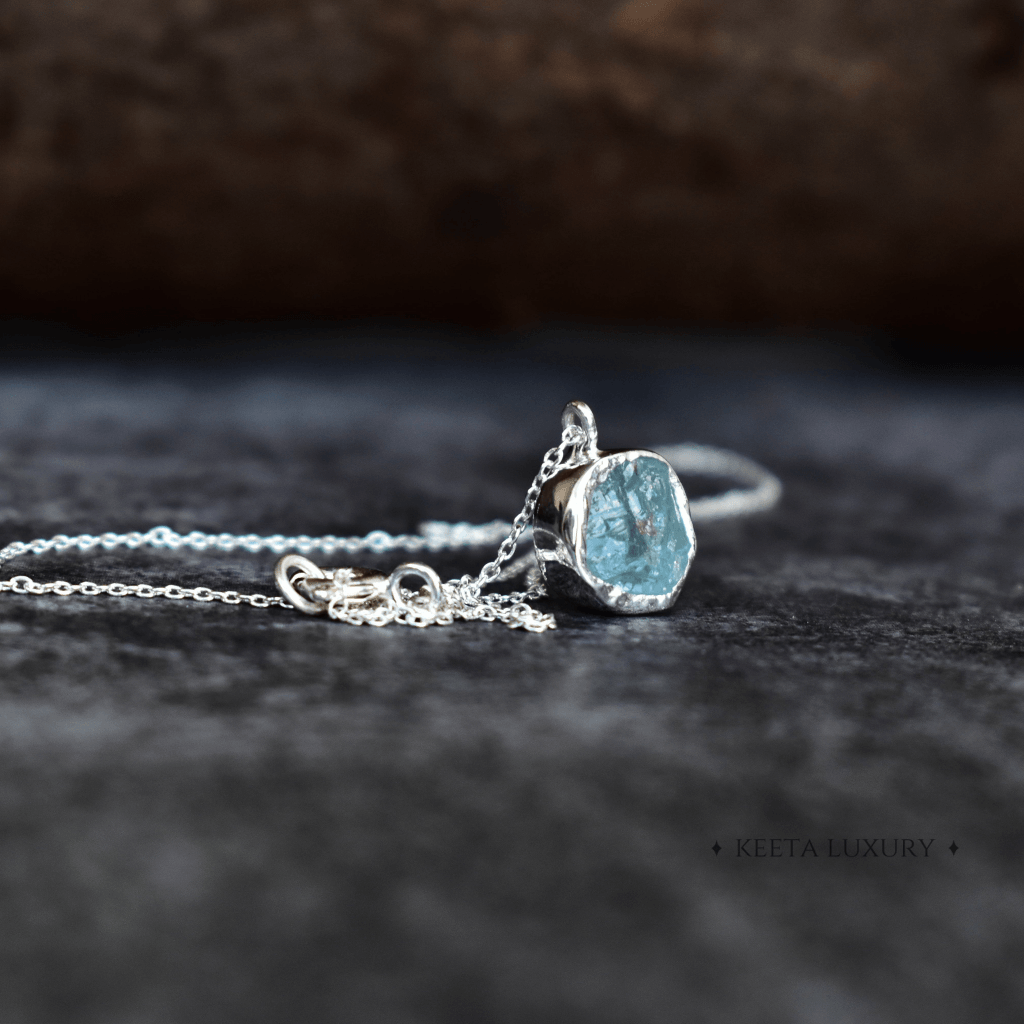 Rawnetic - Aquamarine necklace -