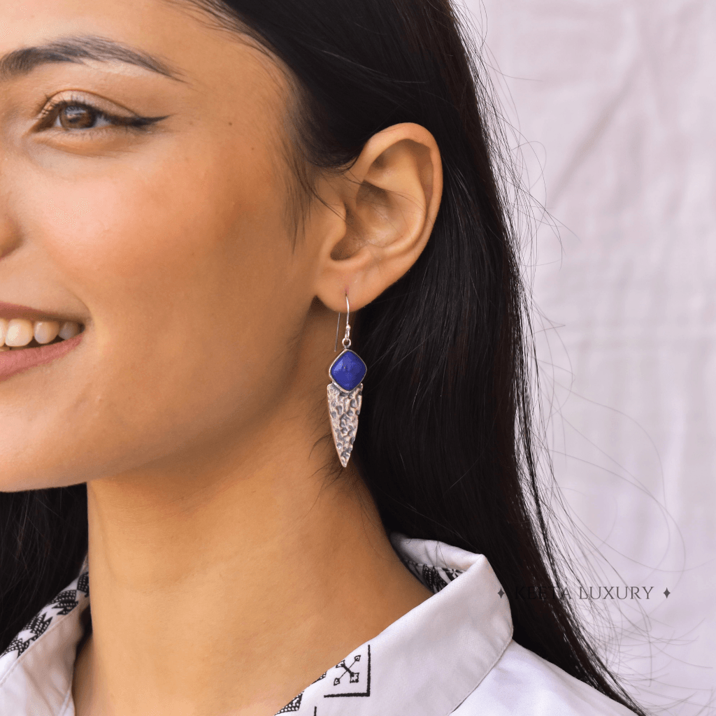 Shield - Lapis Earrings -