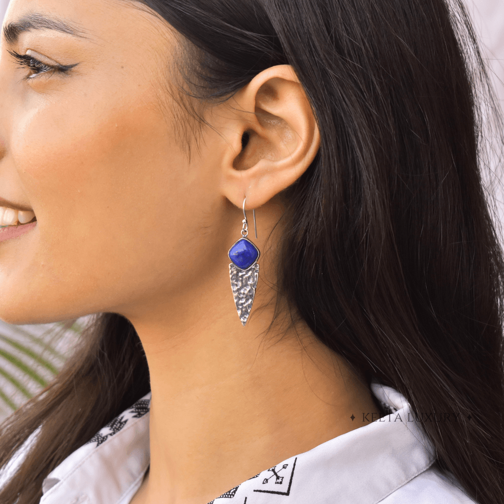 Shield - Lapis Earrings -