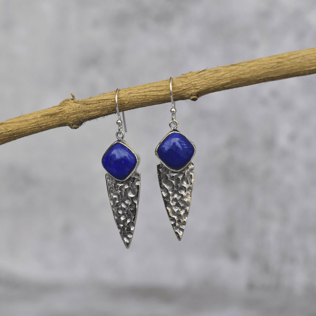 Shield - Lapis Earrings -