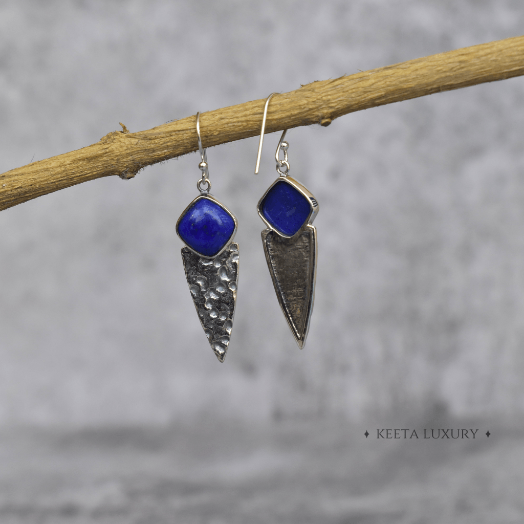 Shield - Lapis Earrings -