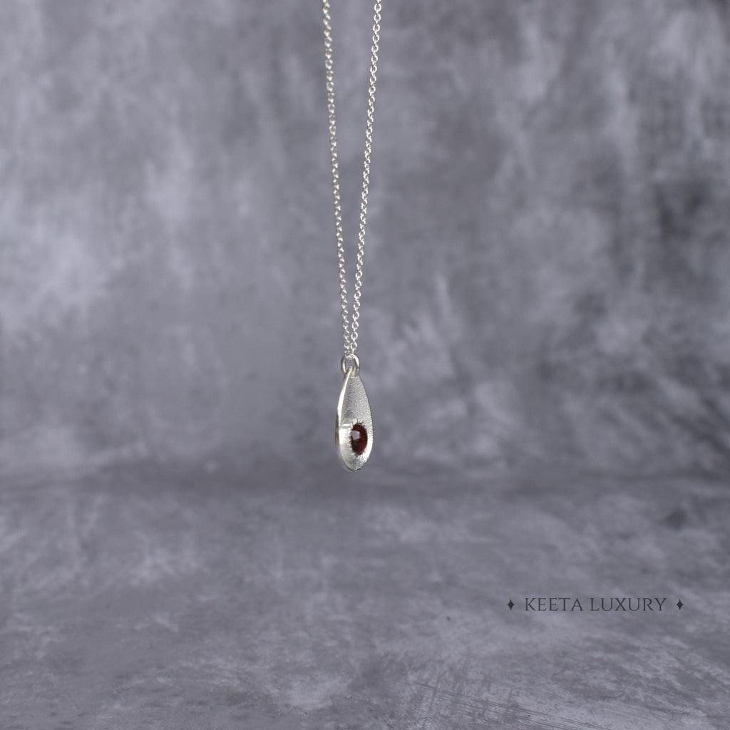 Subtle Elegance - Garnet Necklace -