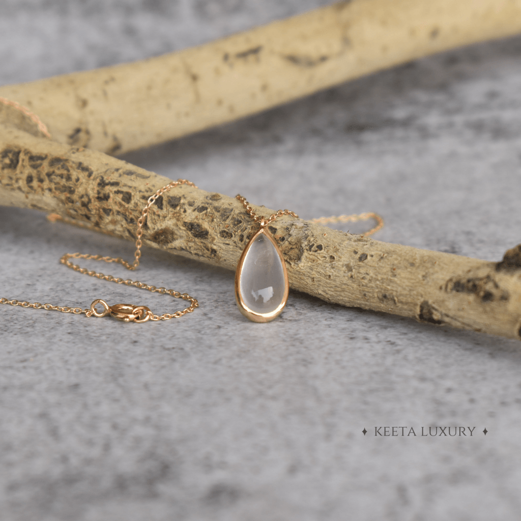 Teardrop Treasure - Rose Quartz Necklace -