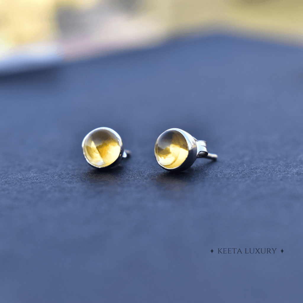 Tiny Star - Citrine Studs -