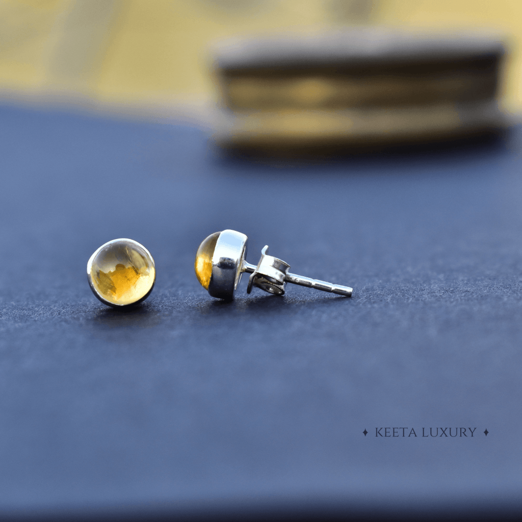 Tiny Star - Citrine Studs -