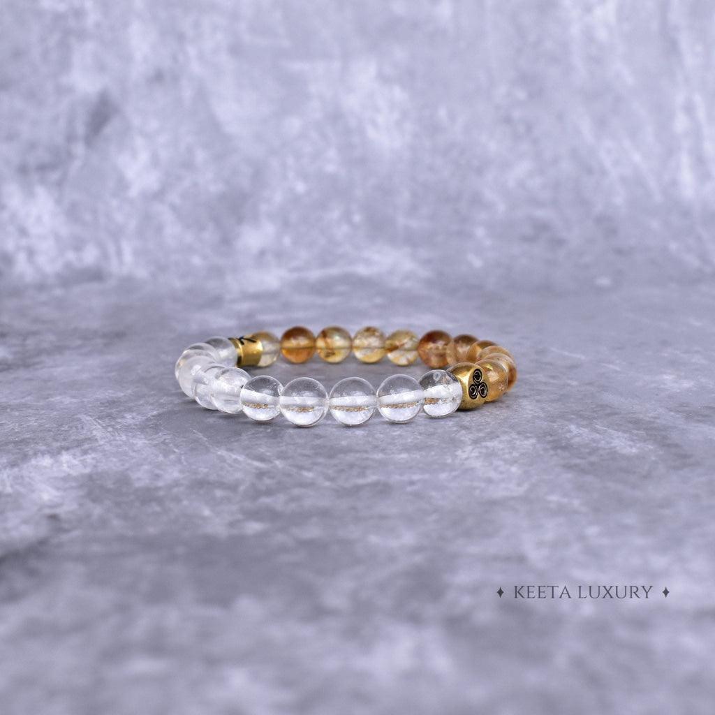 VibeLift- Citrine & Clear Quartz Bracelets -